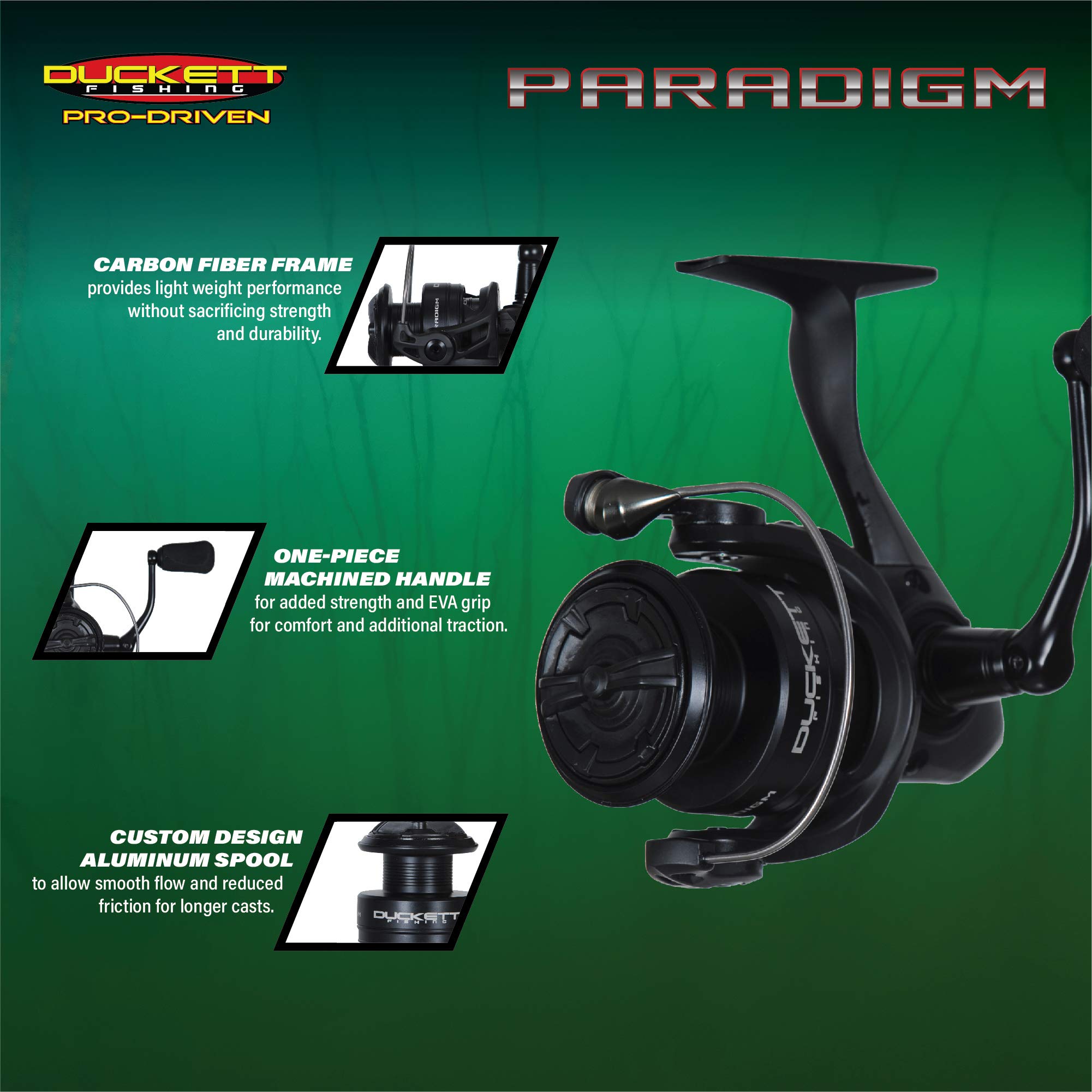 Amazon.com : DUCKETT FISHING Paradigm SB 2500 High Tech Aluminum